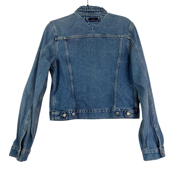 Tommy Jeans Jacket Large Ginny trucker Long Sleeve Full Button Up Vintage 90s - Picture 2 of 15